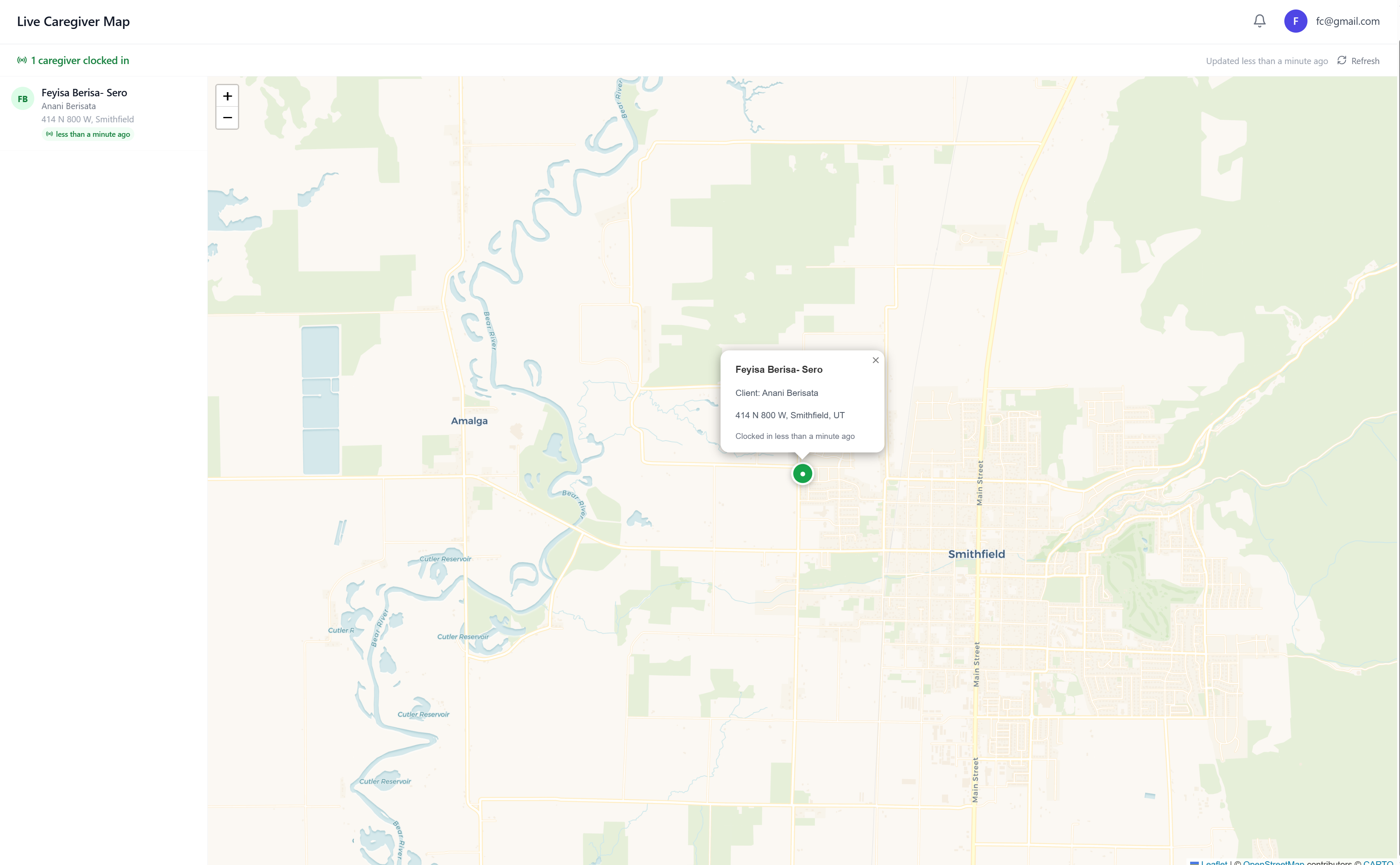 Live Caregiver Map